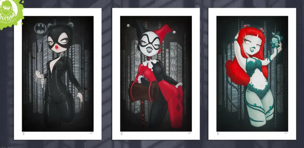 Batman - Gotham Girls Fine Art Print Set by Emma ‘Anarkitty’ Geary (Set of 3)
