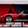 Batman - Harley Quinn 1969 Chevy Corvette 1/24th Scale Die-Cast Vehicle