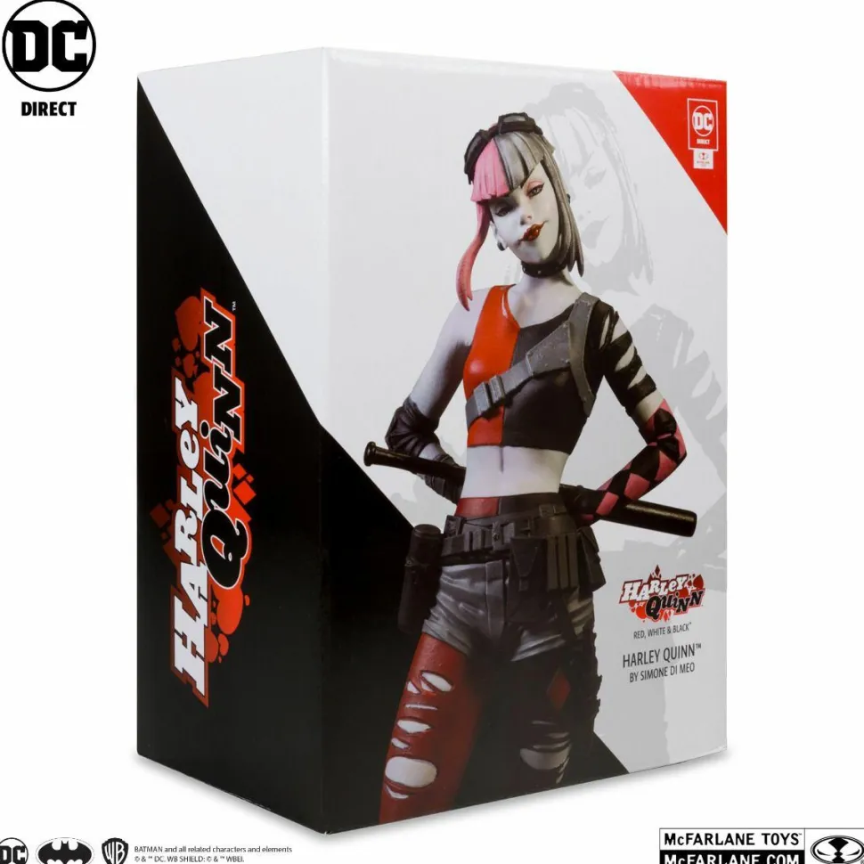Batman - Harley Quinn Red, White & Black by Simone Di Mio 1/10th Scale Statue