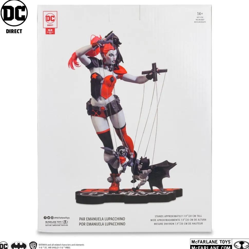 Batman - Harley Quinn Red, White & Black by Emanuela Lupacchino 1/10th Scale Statue