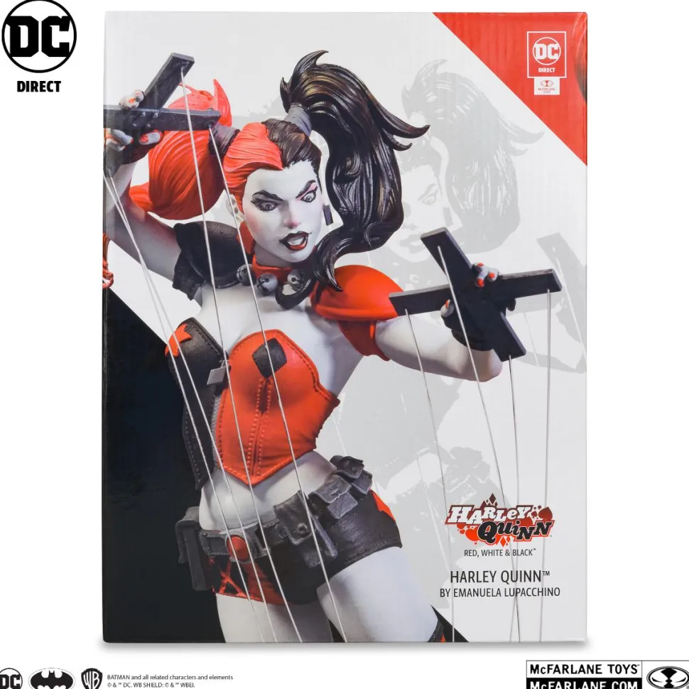 Batman - Harley Quinn Red, White & Black by Emanuela Lupacchino 1/10th Scale Statue