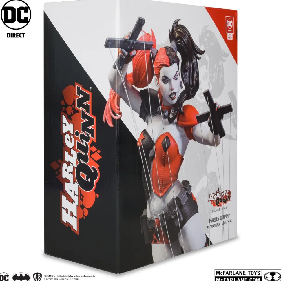 Batman - Harley Quinn Red, White & Black by Emanuela Lupacchino 1/10th Scale Statue