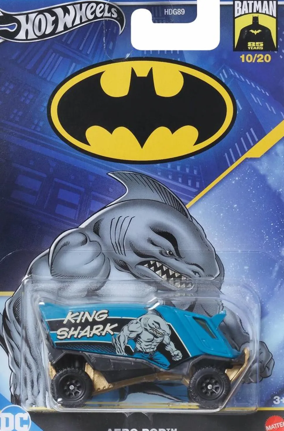 Batman - King Shark Aero Pod Hot Wheels Silver Label 1/64th Scale Die-Cast Vehicle