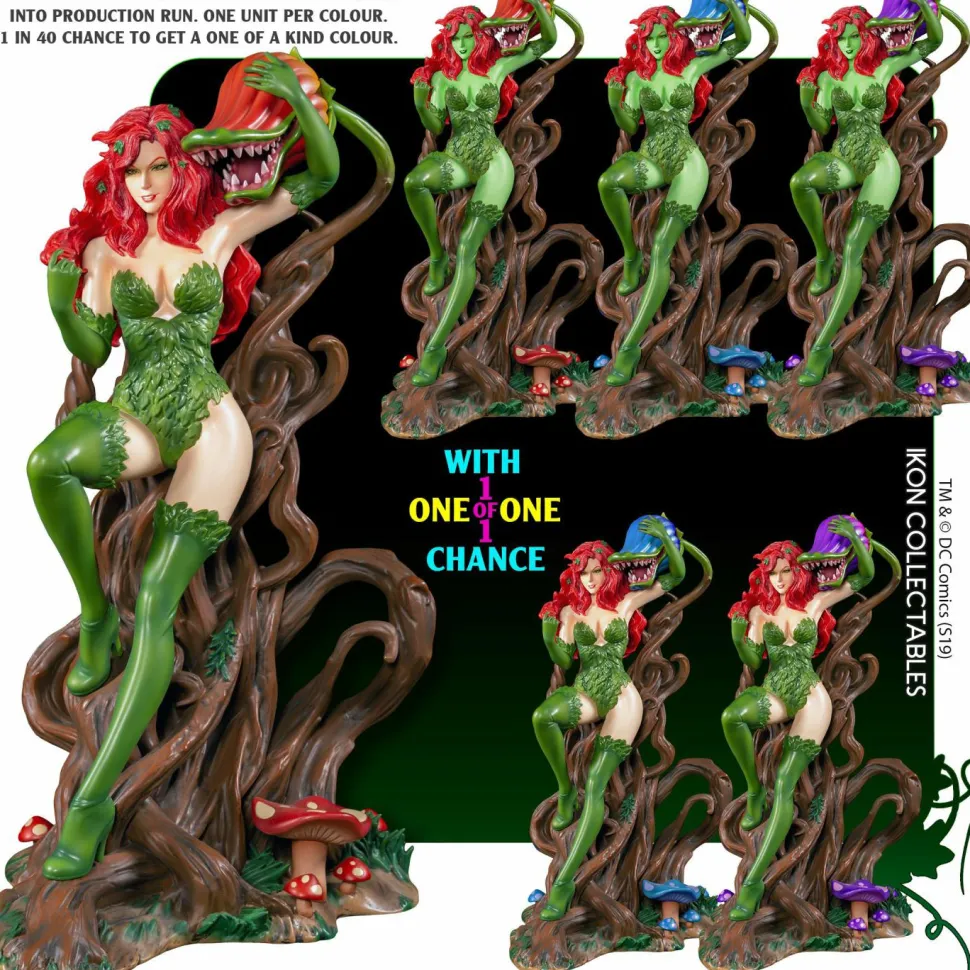 Batman - Poison Ivy on Vine Throne with Killer Flower 12” Statue