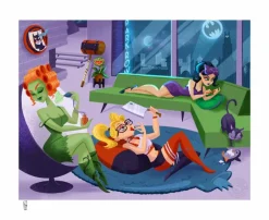Batman - Sleepover Sirens Fine Art Print by Kat Hudson