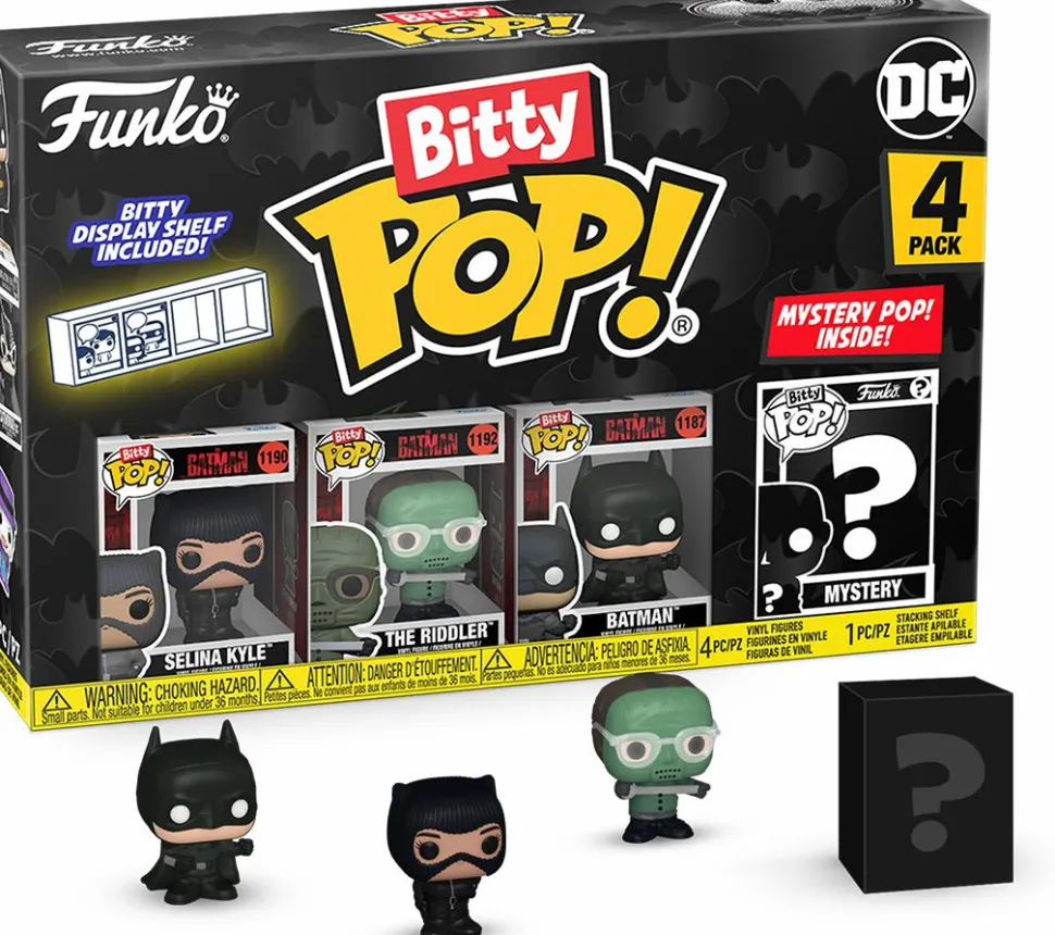 Batman - The Batman, Selina Kyle, The Riddler & Mystery Series 02 Bitty Pop! Vinyl Figure 4-Pack