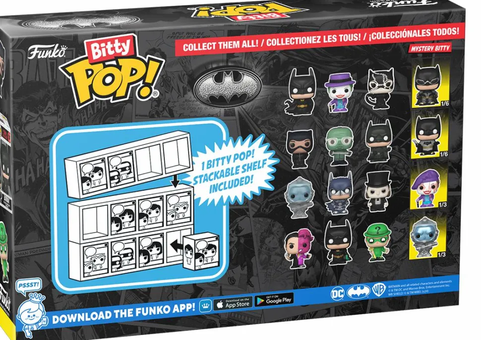 Batman - The Batman, Selina Kyle, The Riddler & Mystery Series 02 Bitty Pop! Vinyl Figure 4-Pack