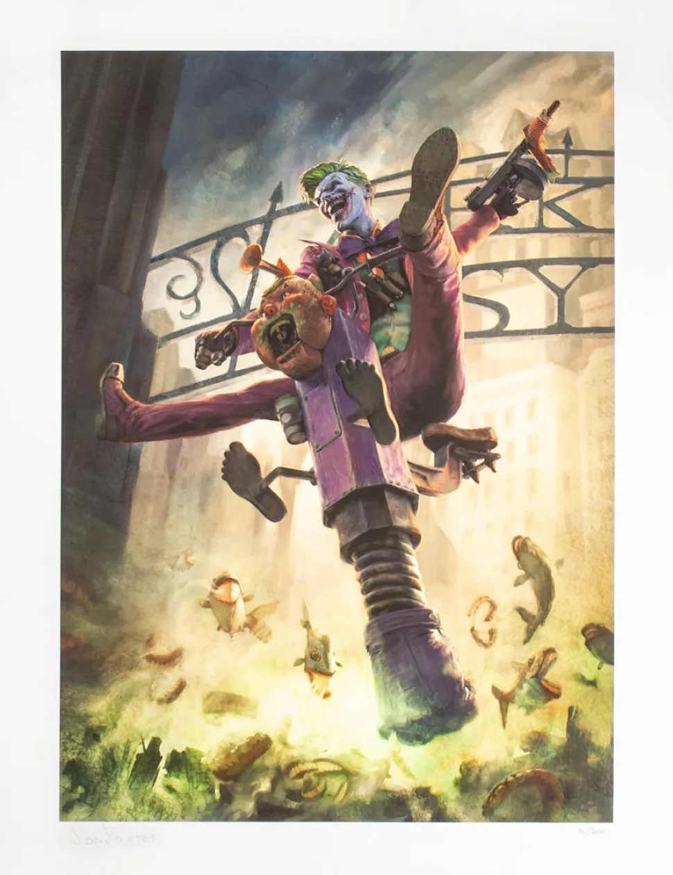 Batman - The Joker Arkham Asylum Breakout Fine Art Print by Jon Foster (International Exclusive)