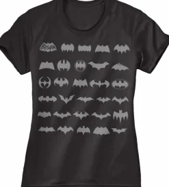 Batman - Through The Ages Logo Black Female T-Shirt