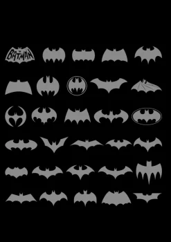 Batman - Through The Ages Logo Black Female T-Shirt