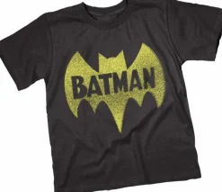 Batman - Vintage Logo Black Kids or Youth T-Shirt