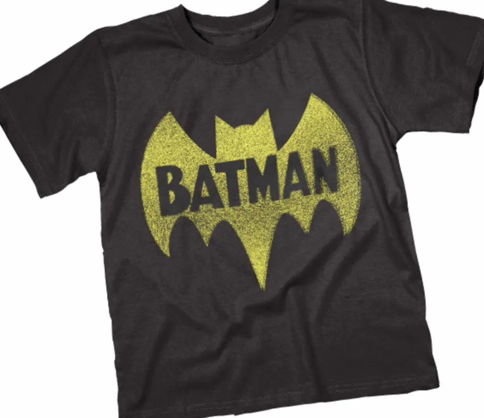 Batman - Vintage Logo Black Kids or Youth T-Shirt