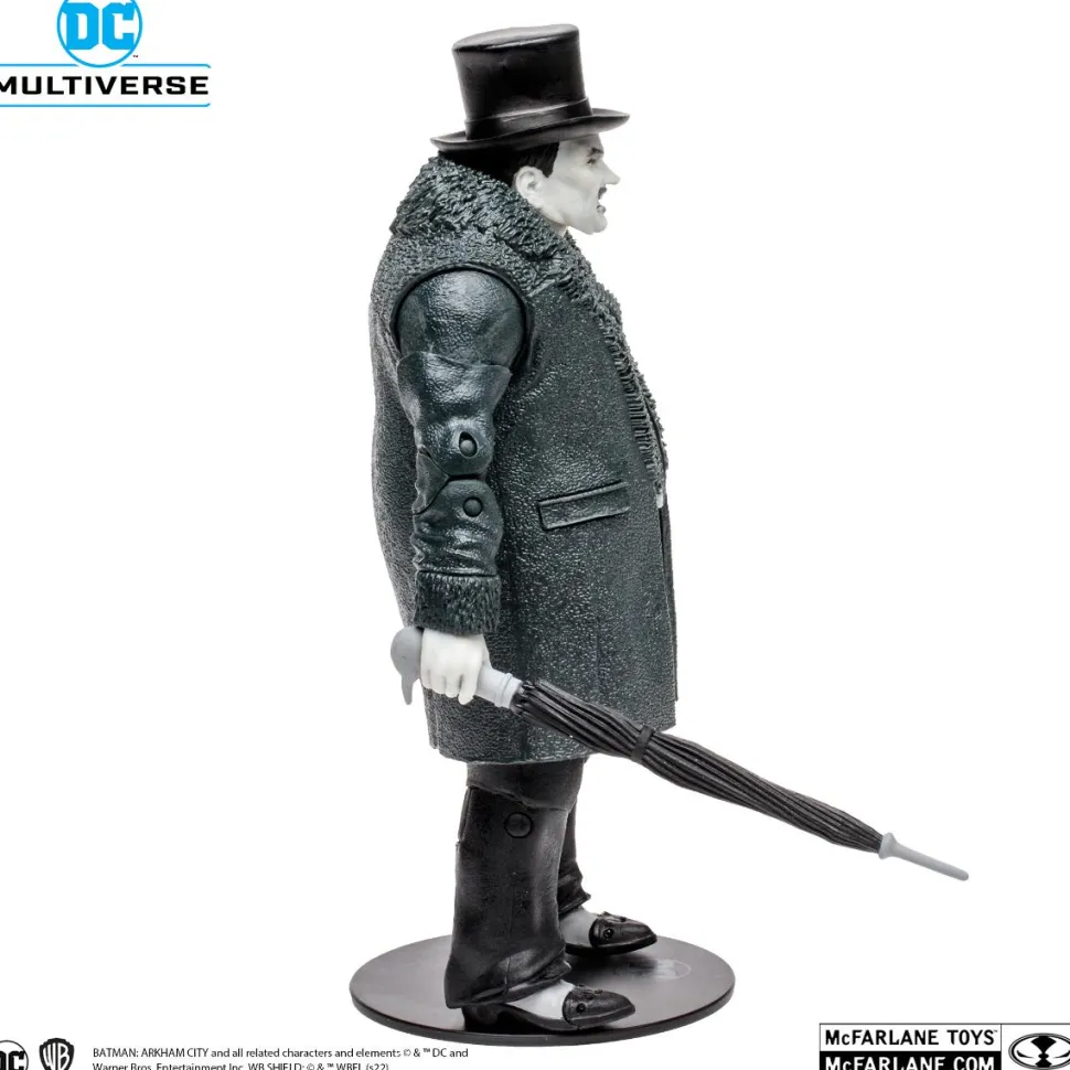 Batman: Arkham City - The Penguin (Black & White Variant) DC Multiverse Gold Label 7” Scale Action Figure (Solomon Grundy Build-A-Figure)