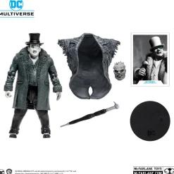 Batman: Arkham City - The Penguin (Black & White Variant) DC Multiverse Gold Label 7” Scale Action Figure (Solomon Grundy Build-A-Figure)