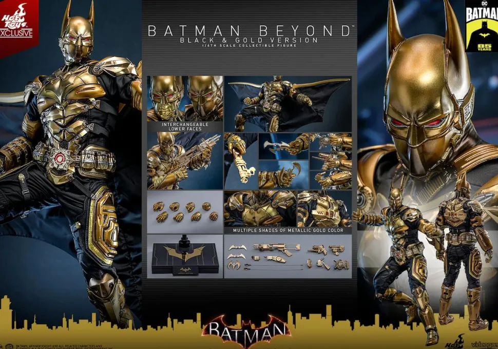 Batman: Arkham Knight - Batman Beyond (Black & Gold Version) 1/6th Scale Hot Toys Action Figure (Hot Toys Exclusive)