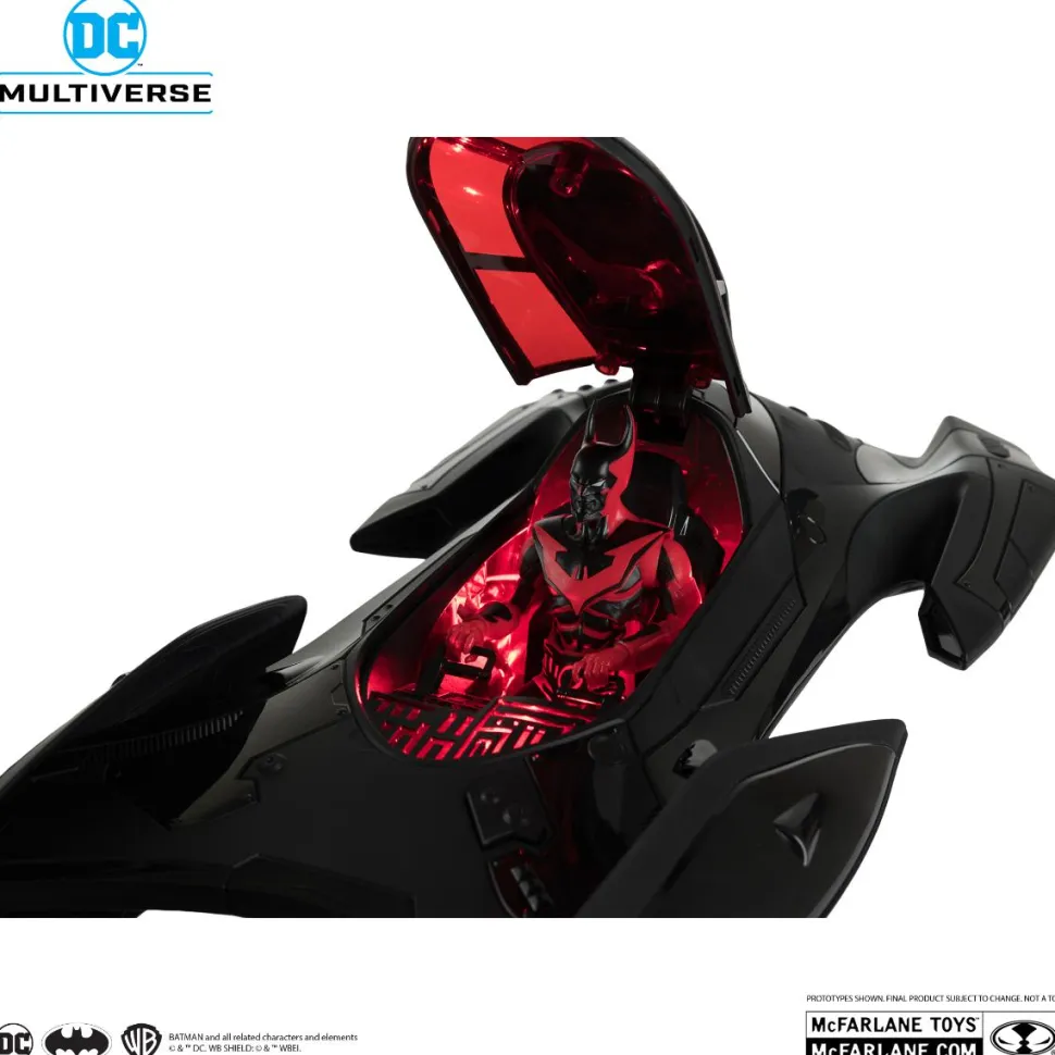 Batman Beyond - Batman & The Batmobile DC Multiverse Gold Label 7" Scale Action Figure Vehicle with Lights & Sound