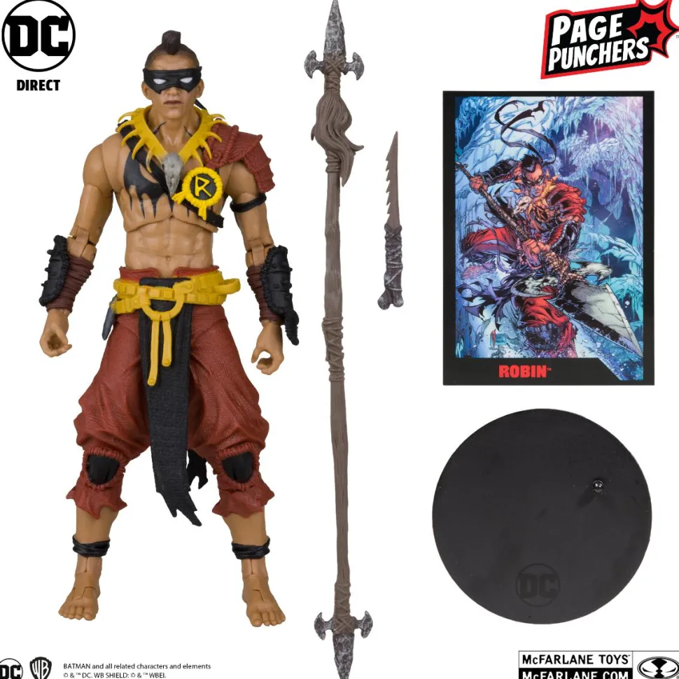 Batman: Fighting the Frozen - Robin Page Punchers 7" Scale Action Figure with Comic Book