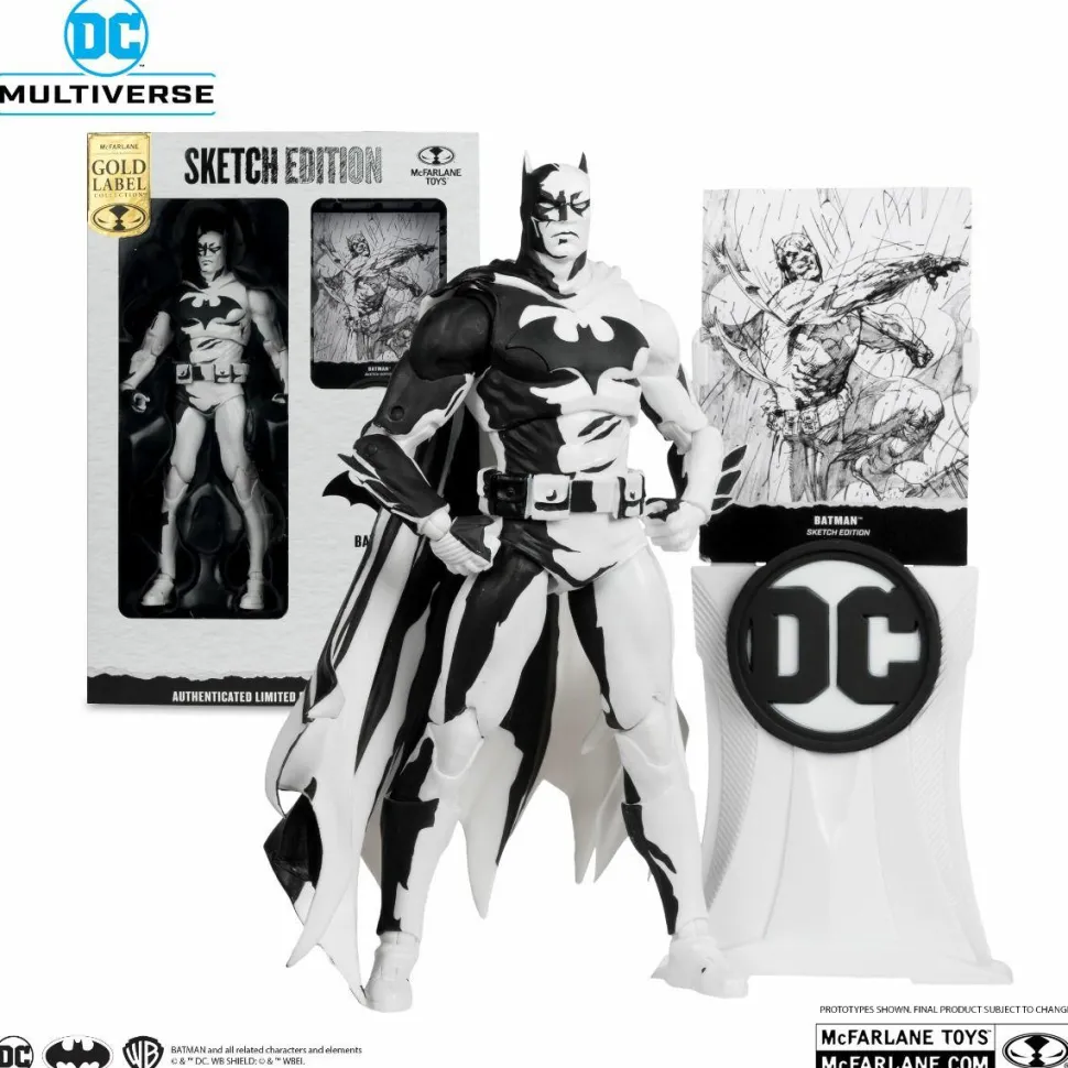 Batman: Hush - Batman Line Art Sketch Edition DC Multiverse Gold Label 7" Scale Action Figure