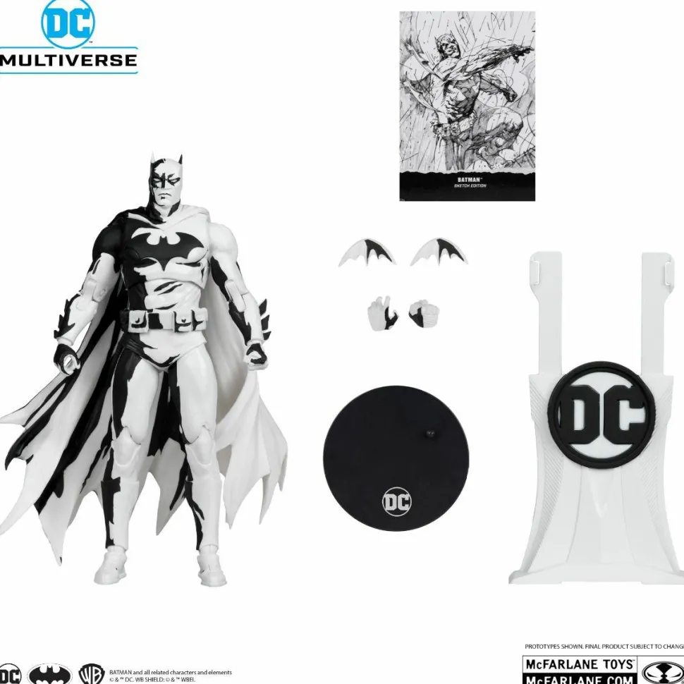 Batman: Hush - Batman Line Art Sketch Edition DC Multiverse Gold Label 7" Scale Action Figure