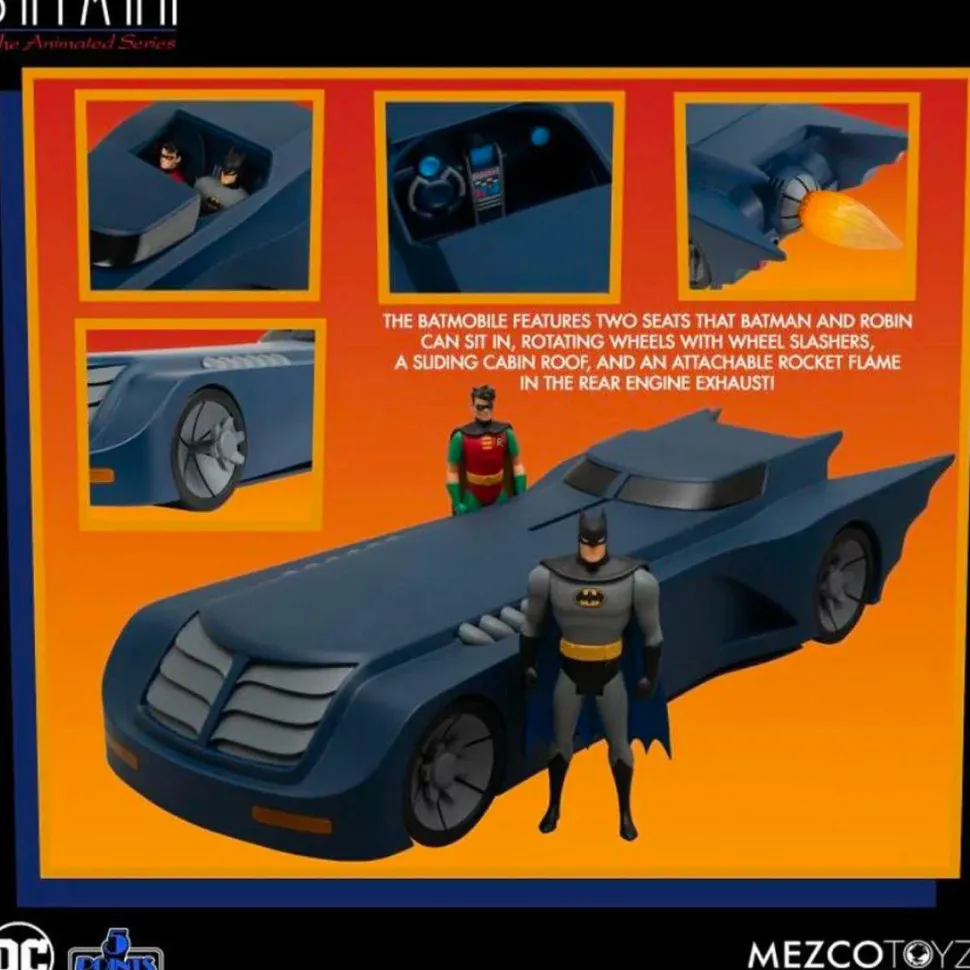 Batman: The Animated Series - Batmobile 5 Points 3.75" Scale Action Figure Vehicle