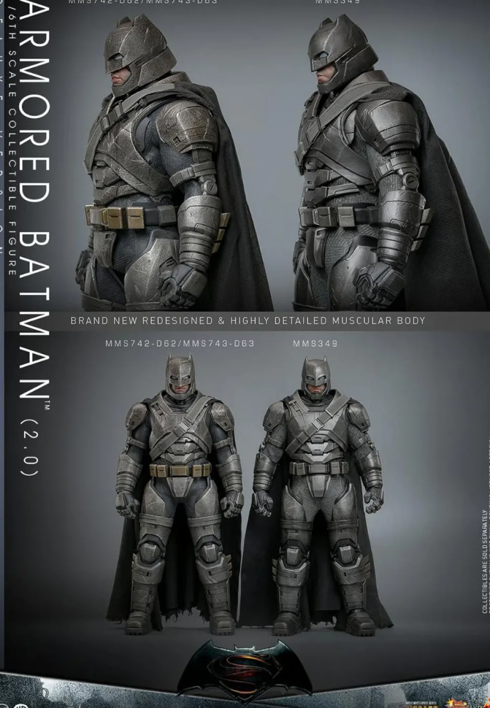 Batman v Superman: Dawn of Justice - Armored Batman (2.0) Deluxe Version 1/6th Scale Die-Cast Hot Toys Action Figure