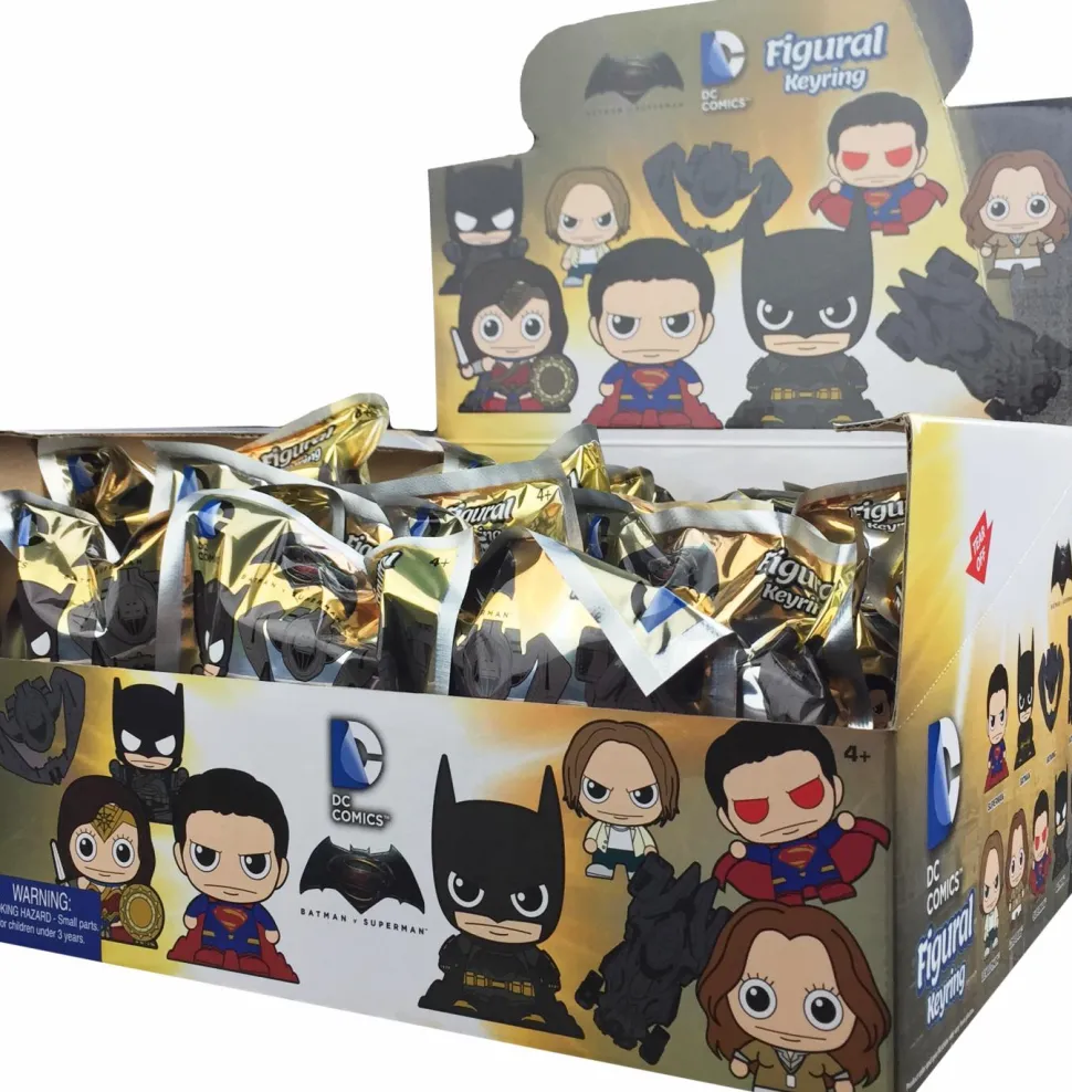 Batman vs Superman: Dawn of Justice - 3D Figural Keychain Display (24 Units)