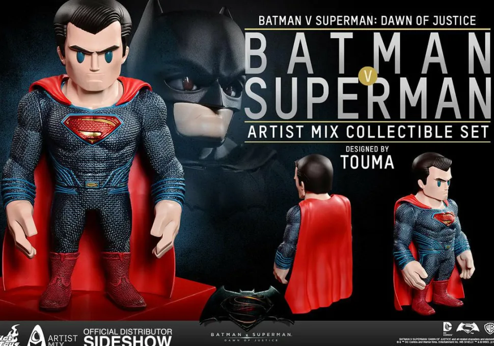 Batman vs Superman: Dawn of Justice - Batman and Superman Artist Mix Bobble Head Hot Toys Figures (Set of 2)