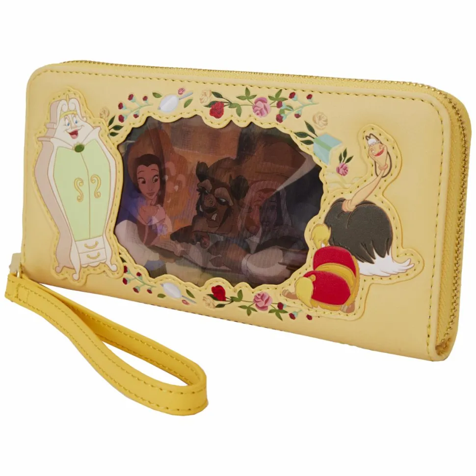 Beauty and the Beast (1991) - Belle Lenticular Princess Series 4" Faux Leather Zip-Around Wristlet Wallet