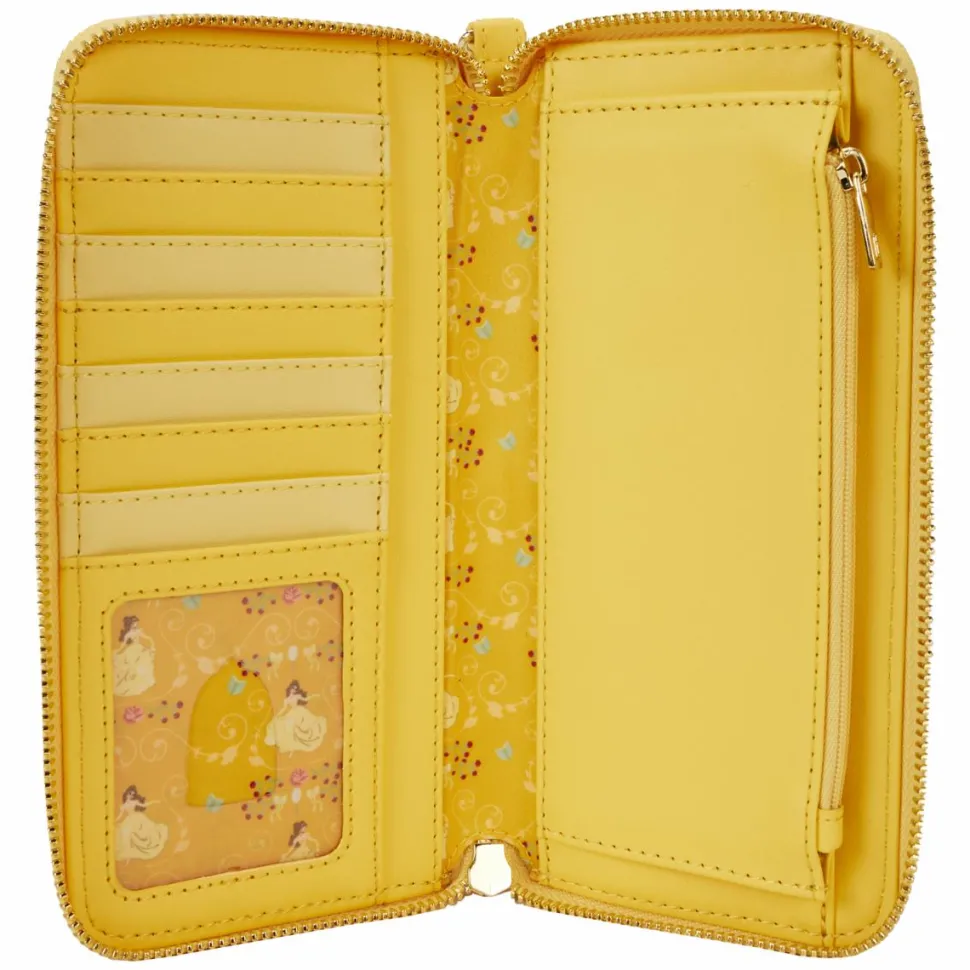 Beauty and the Beast (1991) - Belle Lenticular Princess Series 4" Faux Leather Zip-Around Wristlet Wallet