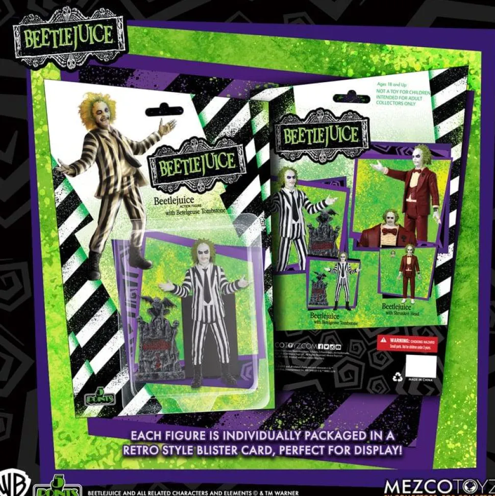 Beetlejuice (1988) - Beetlejuice (Striped Suit) 5 Points 3.75" Scale Action Figure