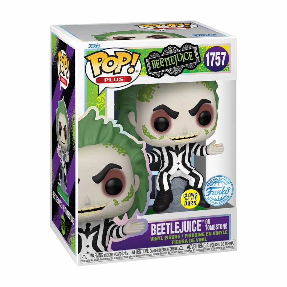 Beetlejuice - Beetlejuice on Tombstone Glow in the Dark Pop! Plus Vinyl Figure