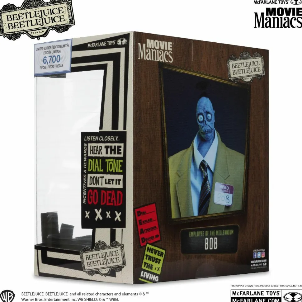 Beetlejuice Beetlejuice (2024) - Bob the Shrinker Movie Maniacs 6" Scale Posed PVC Figure