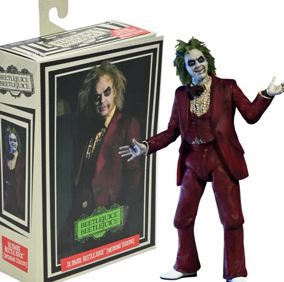 Beetlejuice Beetlejuice (2024) - Beetlejuice 'Wedding Tuxedo' Ultimate 7" Scale Action Figure
