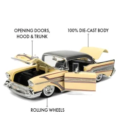 Big Time Muscle - 1957 Chevrolet Bel Air 1/24th Scale Die-Cast Vehicle Replica