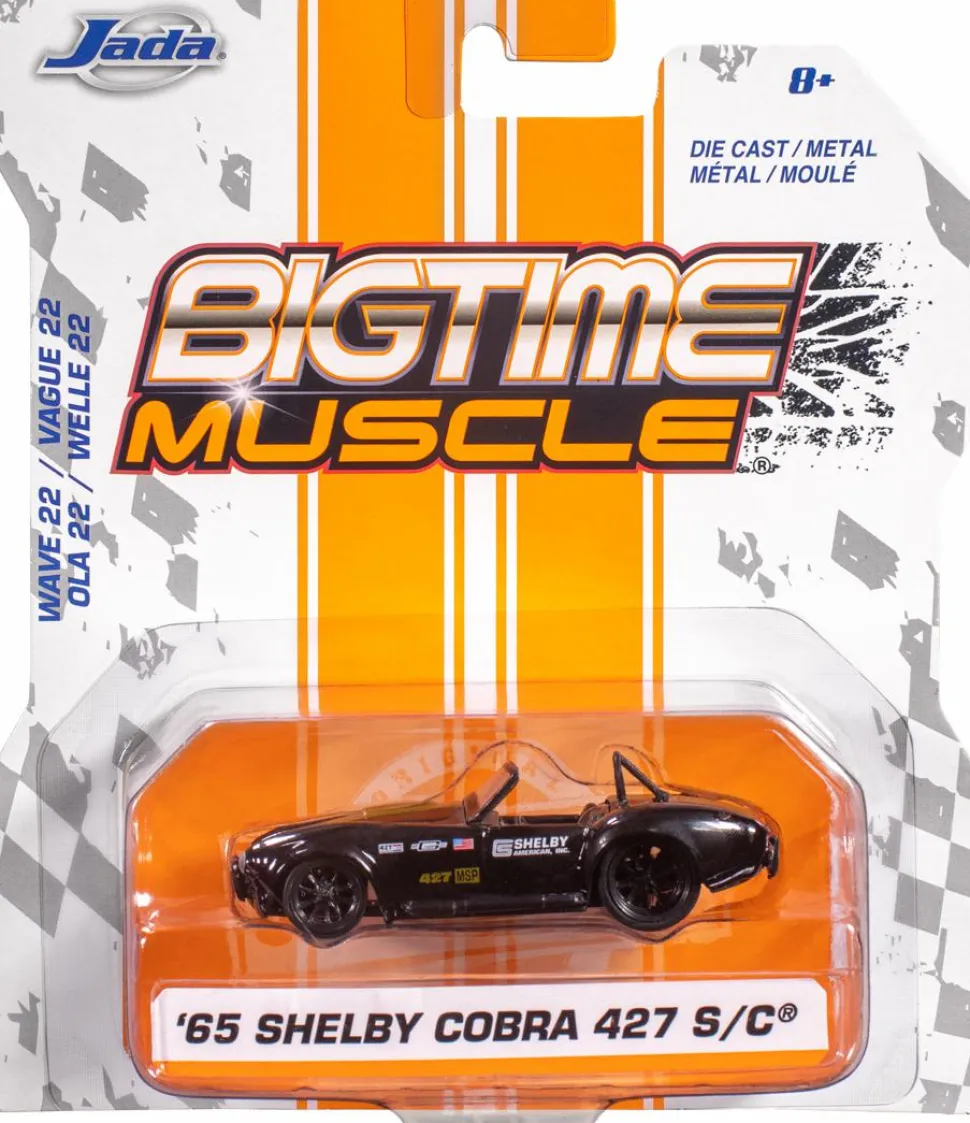 Big Time Muscle - Black & Gold 1965 Shelby Cobra 427 S/C 1/64th Scale Die-Cast Vehicle Replica (Wave 22)