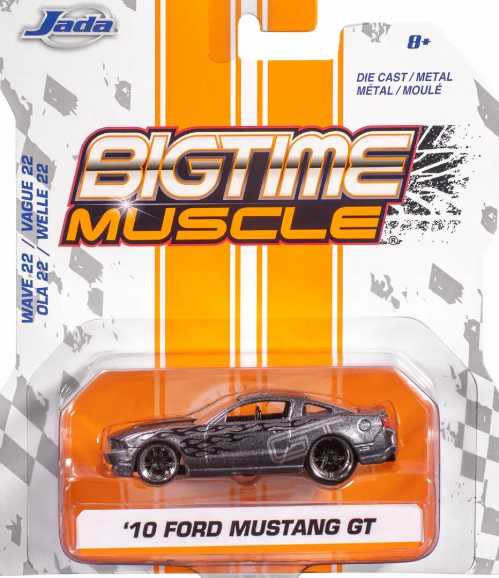 Big Time Muscle - Gunmetal 2010 Ford Mustang GT 1/64th Scale Die-Cast Vehicle Replica (Wave 22)