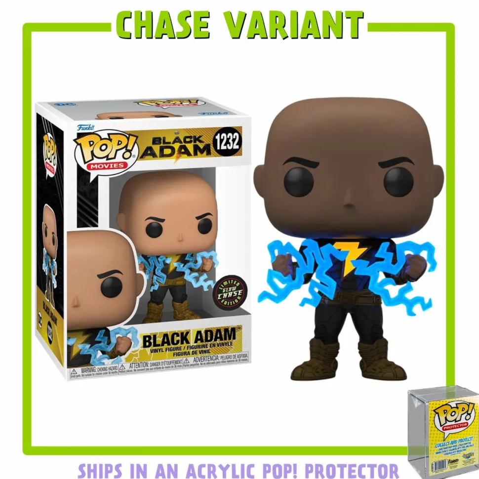 Black Adam (2022) - Black Adam with Lightning Pop! Vinyl Figure in Acrylic Pop! Protector (Chase Variant)