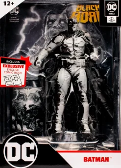 Black Adam - Batman (Line Art Variant) with Comic Book Page Punchers 7” Scale Action Figure Pack