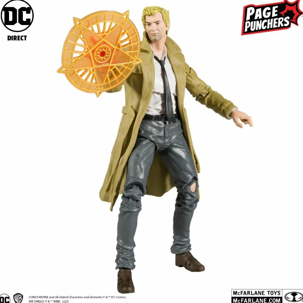 Black Adam - John Constantine with Comic Book Page Punchers 7” Scale Action Figure Pack