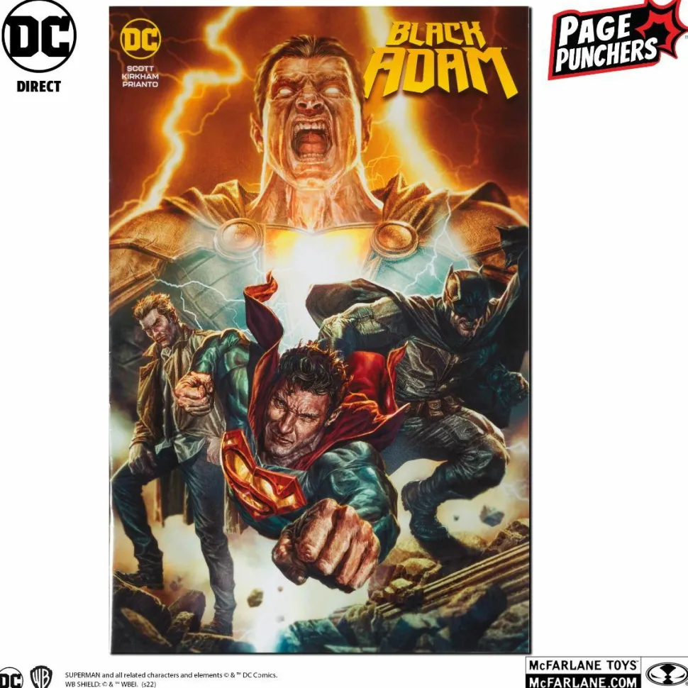 Black Adam - Superman with Comic Book Page Punchers 7” Scale Action Figure Pack