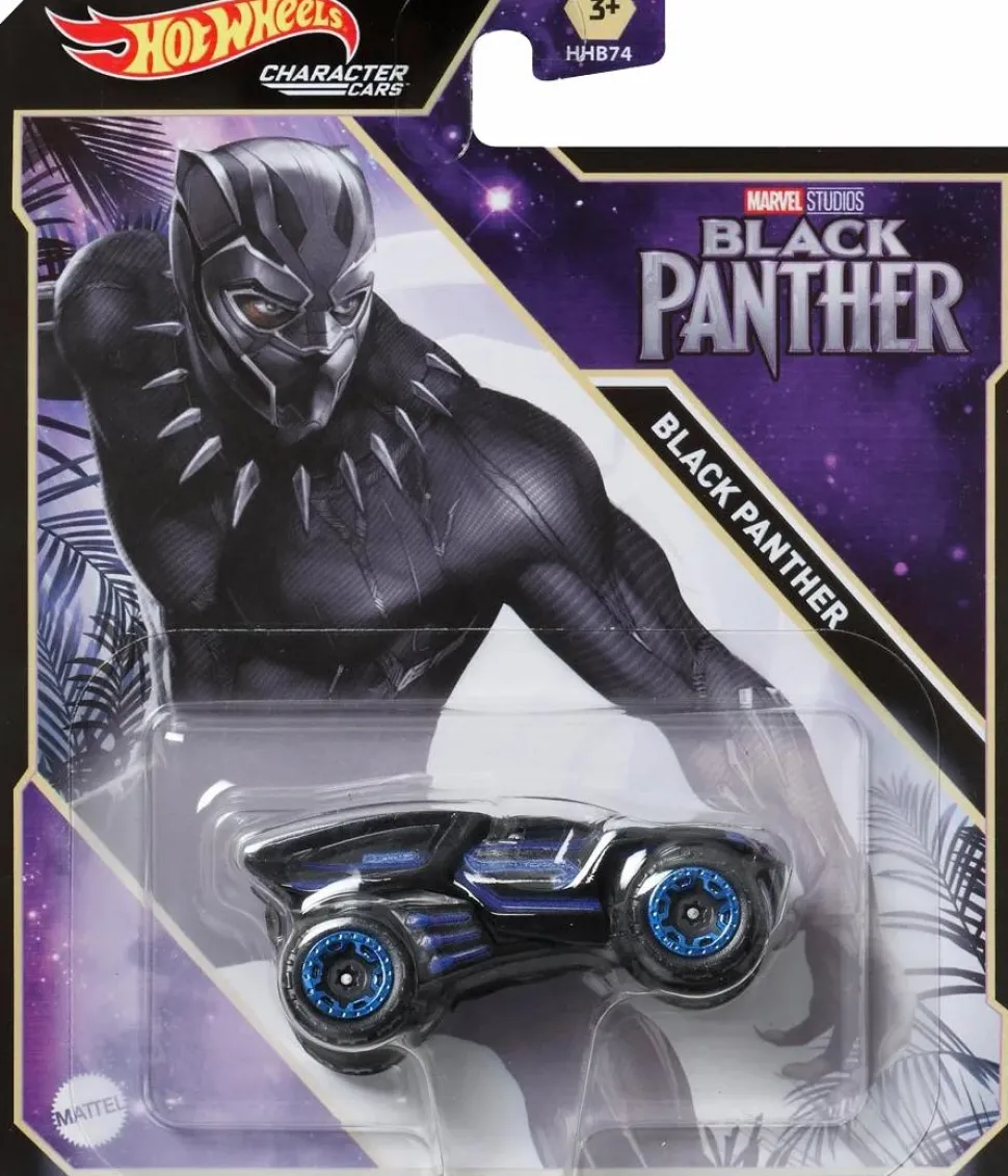 Black Panther (2018) - Black Panther Hot Wheels Character Cars 1/64th Scale Die-Cast Vehicle