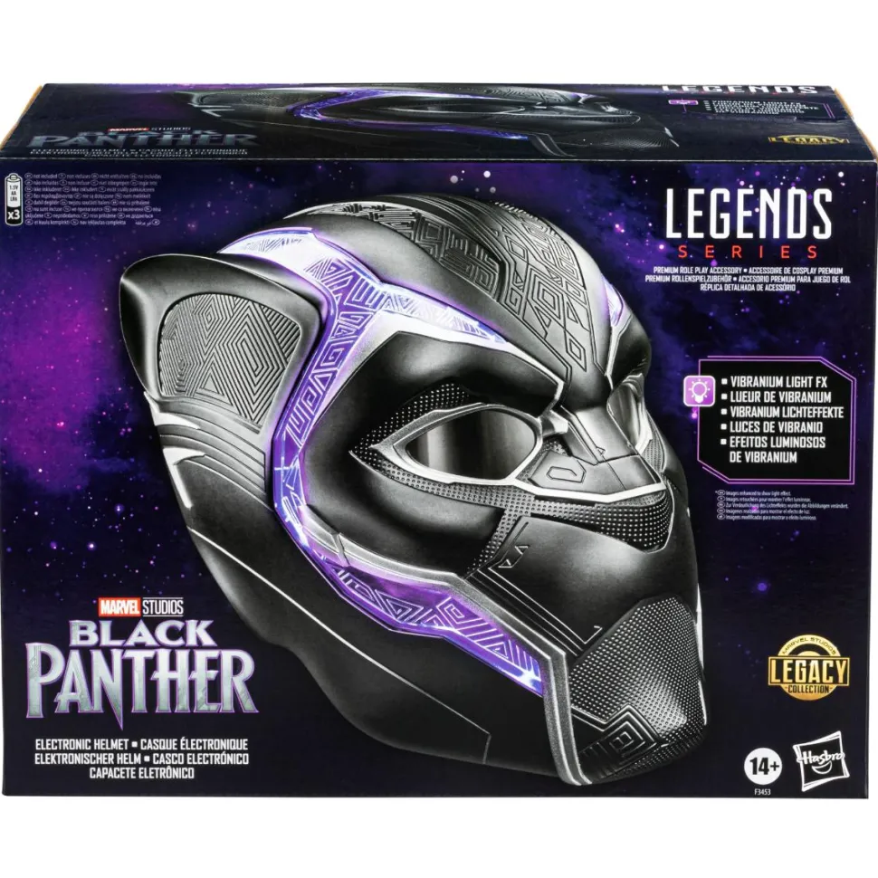 Black Panther (2018) - Black Panther Marvel Legends Premium Electronic 1:1 Scale Life-Size Prop Replica Helmet