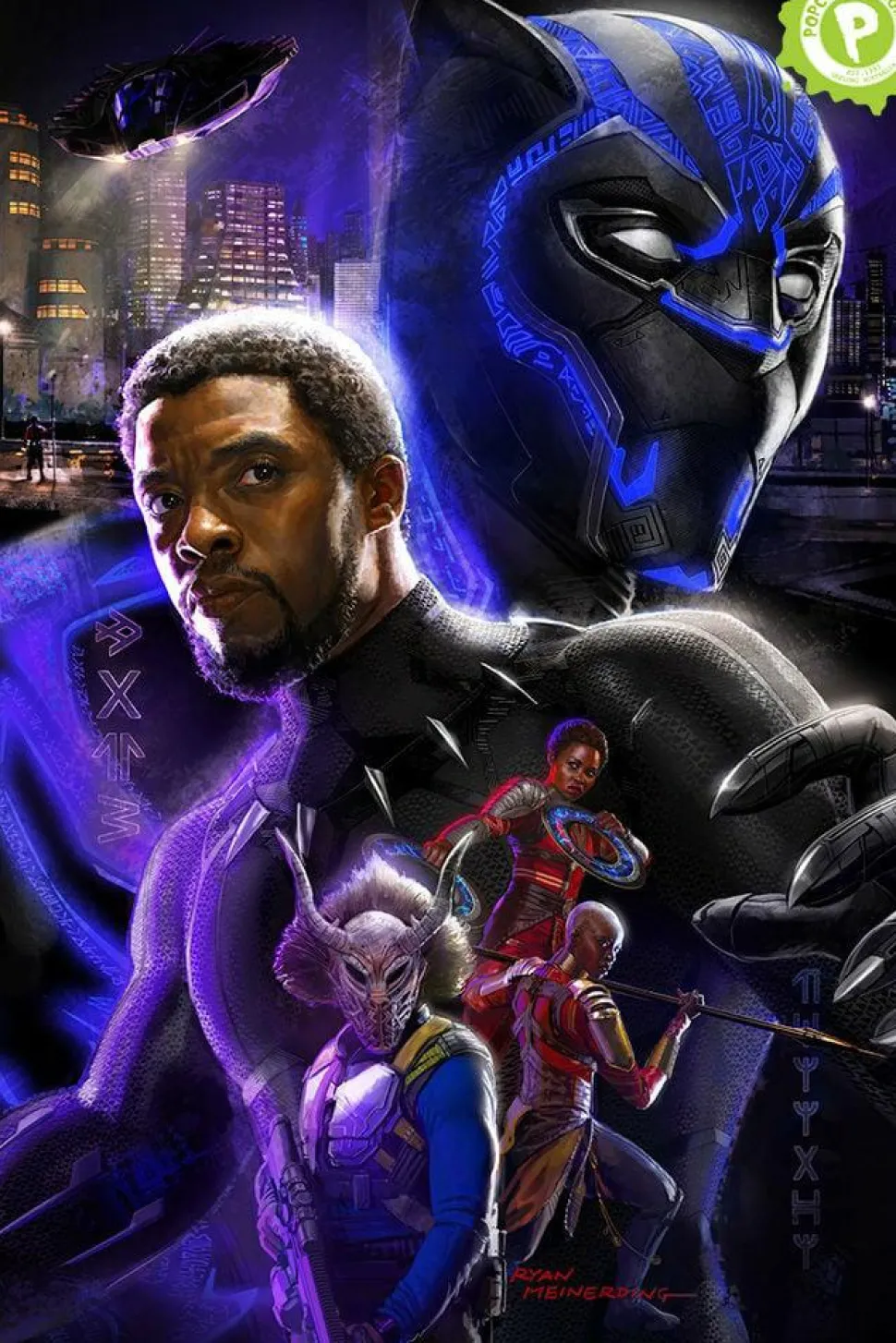 Black Panther (2018) - Black Panther Fine Art Print by Ryan Meinerding