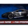 Black Panther - Lykan Hypersport with Black Panther 1/24th Scale Hollywood Rides Die-Cast Vehicle