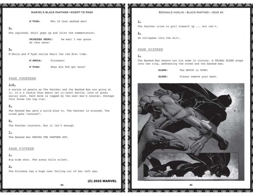 Black Panther - Script to Page: The Art & Craft of Writing Comics Paperback Book