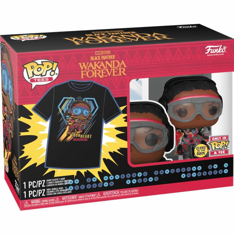Black Panther 2: Wakanda Forever - Ironheart MK1 Glow-in-the-Dark Pop! Vinyl Figure & T-Shirt Box Set