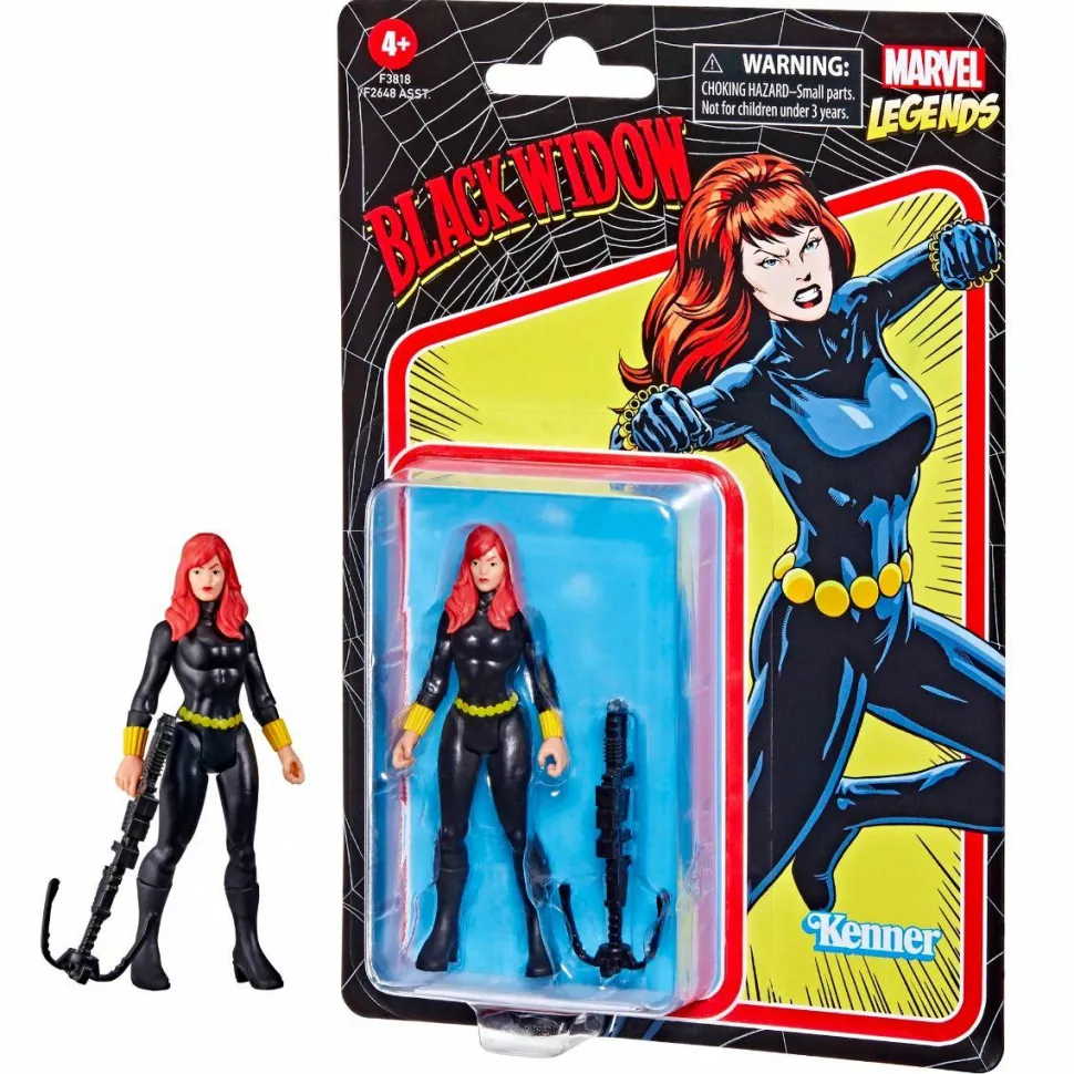 Black Widow - Black Widow Retro Marvel Legends Kenner 3.75” Action Figure