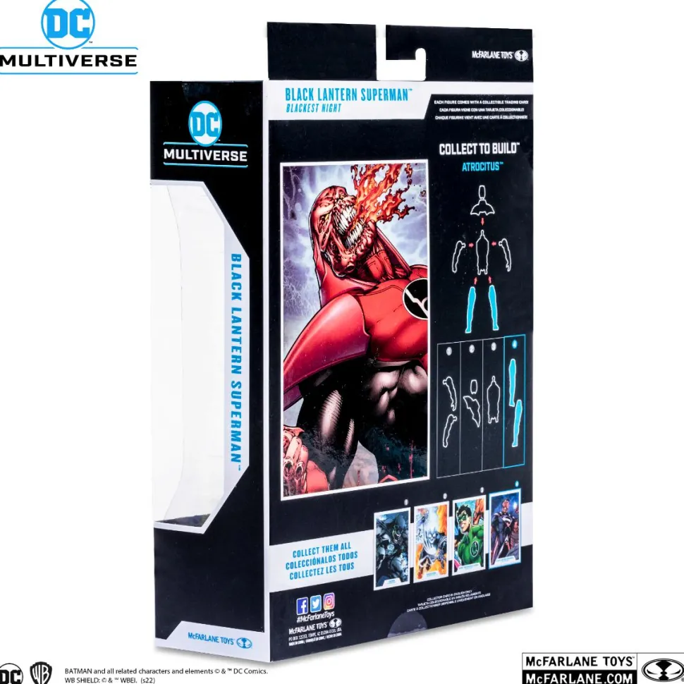 Blackest Night - Black Lantern Superman DC Multiverse 7” Scale Action Figure (Atrocitus Build-A-Figure)