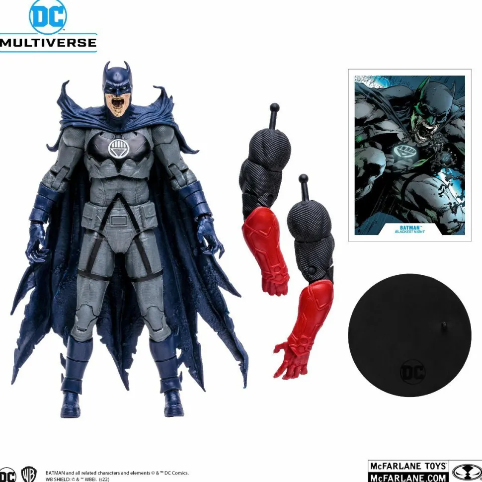 Blackest Night - Black Lantern Batman DC Multiverse 7” Scale Action Figure (Atrocitus Build-A-Figure)