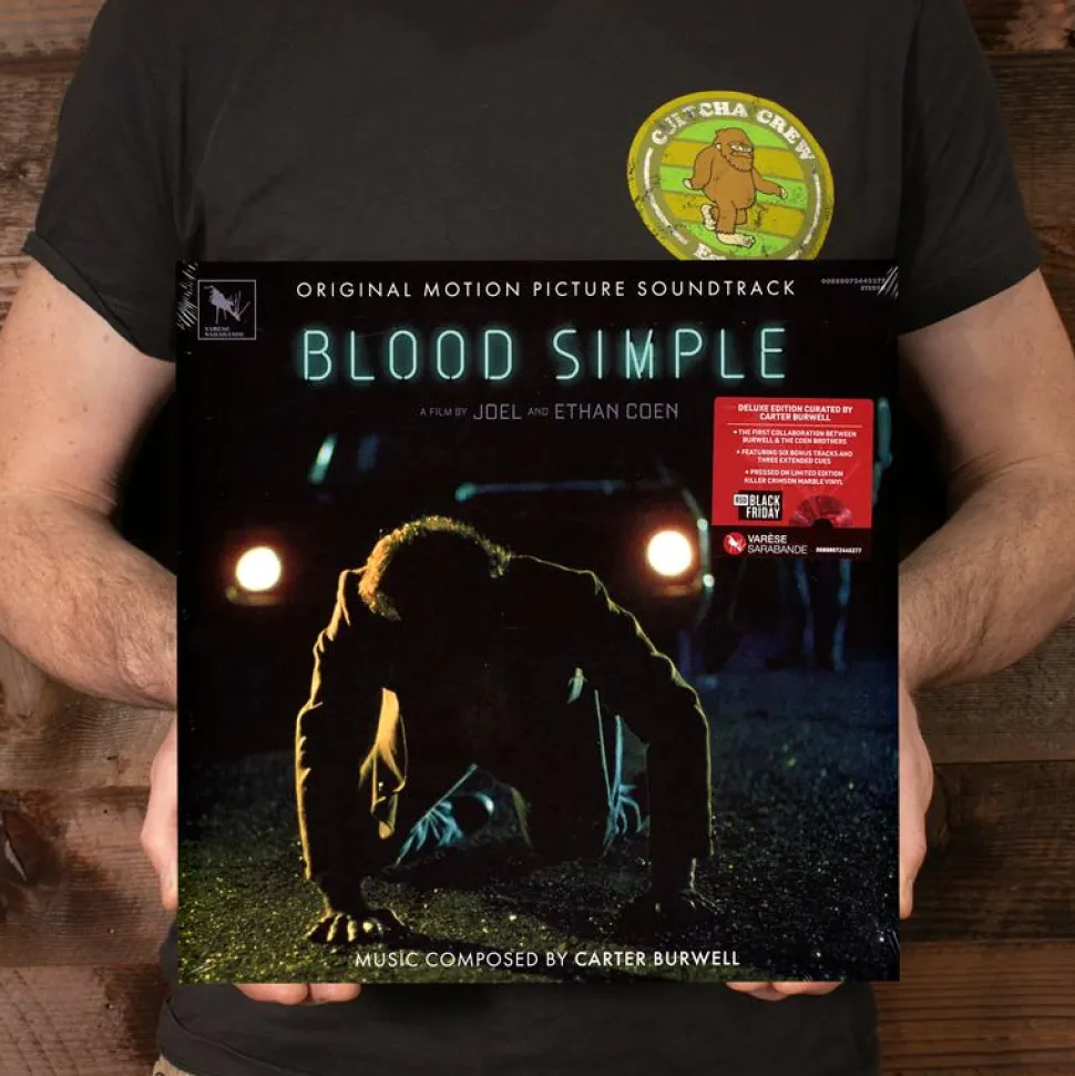 Blood Simple - Original Motion Picture Soundtrack by Carter Burwell Deluxe Edition LP Vinyl Record (Record Store Day Black Friday Exclusive Killer Crimson Marble Coloured Vinyl)